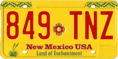 NM license plate 849TNZ