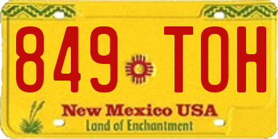NM license plate 849TOH