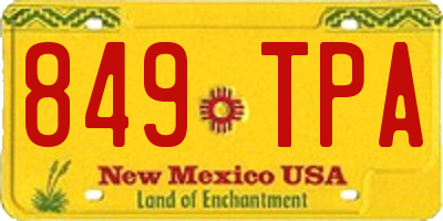 NM license plate 849TPA