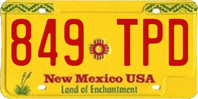 NM license plate 849TPD