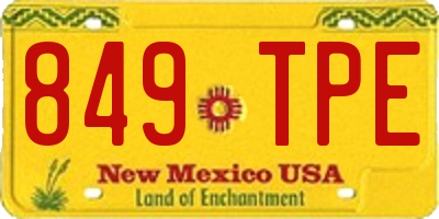 NM license plate 849TPE