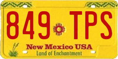 NM license plate 849TPS