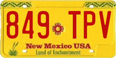 NM license plate 849TPV