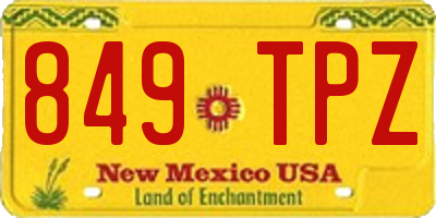 NM license plate 849TPZ