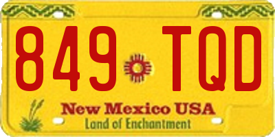 NM license plate 849TQD