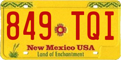 NM license plate 849TQI