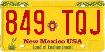 NM license plate 849TQJ