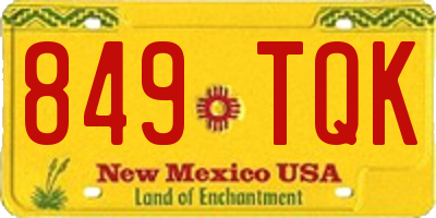 NM license plate 849TQK