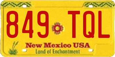 NM license plate 849TQL