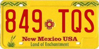 NM license plate 849TQS