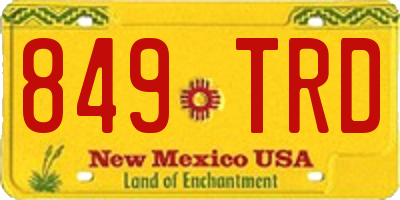 NM license plate 849TRD