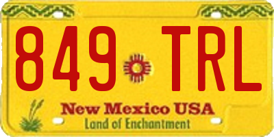 NM license plate 849TRL