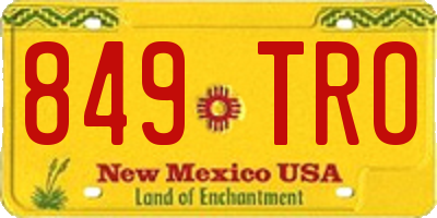 NM license plate 849TRO