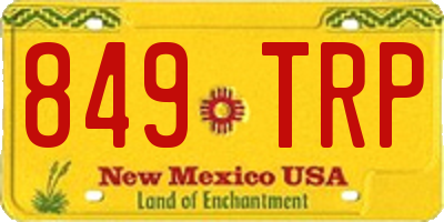 NM license plate 849TRP