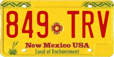 NM license plate 849TRV
