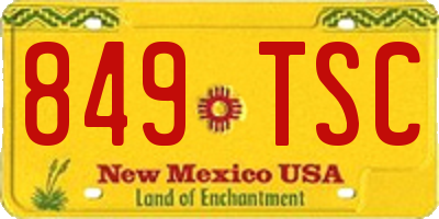 NM license plate 849TSC