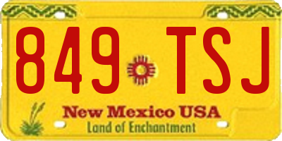 NM license plate 849TSJ