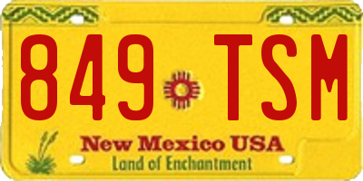 NM license plate 849TSM