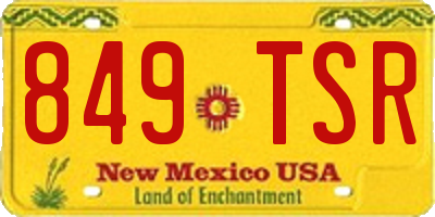NM license plate 849TSR