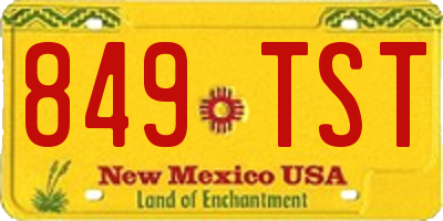 NM license plate 849TST
