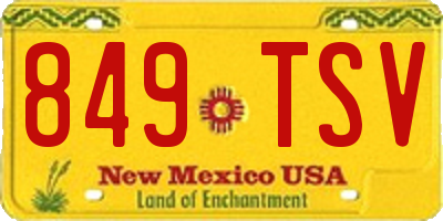 NM license plate 849TSV
