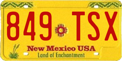 NM license plate 849TSX