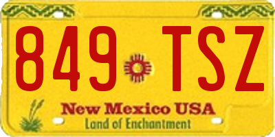 NM license plate 849TSZ