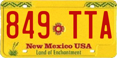 NM license plate 849TTA