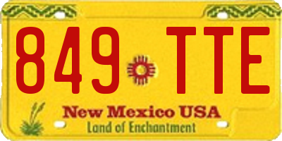 NM license plate 849TTE