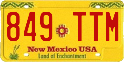 NM license plate 849TTM