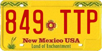 NM license plate 849TTP