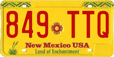 NM license plate 849TTQ