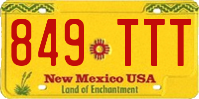 NM license plate 849TTT