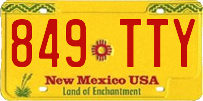 NM license plate 849TTY