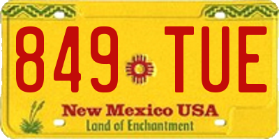 NM license plate 849TUE