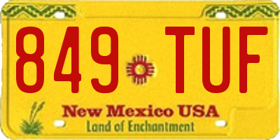 NM license plate 849TUF