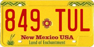 NM license plate 849TUL