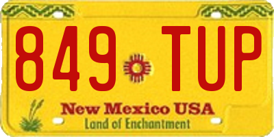 NM license plate 849TUP
