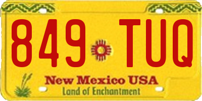 NM license plate 849TUQ