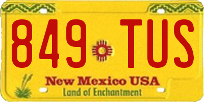 NM license plate 849TUS