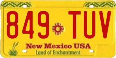 NM license plate 849TUV