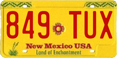 NM license plate 849TUX