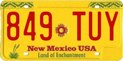 NM license plate 849TUY