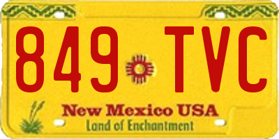 NM license plate 849TVC