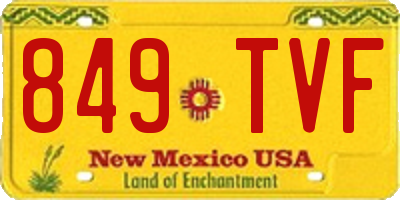 NM license plate 849TVF