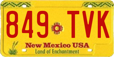 NM license plate 849TVK
