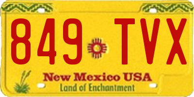 NM license plate 849TVX