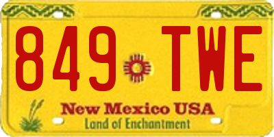 NM license plate 849TWE