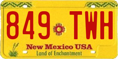 NM license plate 849TWH