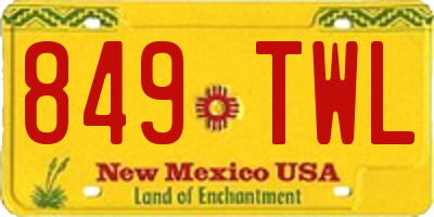NM license plate 849TWL